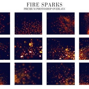 Fire Sparks Photoshop Overlays,Photo Overlays,Png Effect,Photography Overlays,Digital Overlays,Fire Sparks Effect,Fire Sparks Overlays image 2