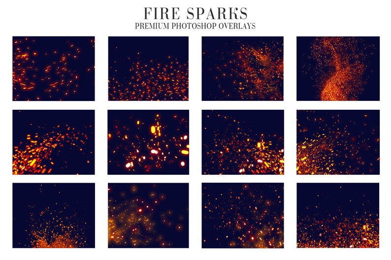 Fire Sparks Photoshop Overlays,Photo Overlays,Png Effect,Photography Overlays,Digital Overlays,Fire Sparks Effect,Fire Sparks Overlays image 2