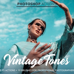 Vintage Tones Actions for Photoshop,Vintage Effect Photoshop Action,Photoshop Filters,Retro Photo Action,Adobe Photoshop Action,Retro Filter