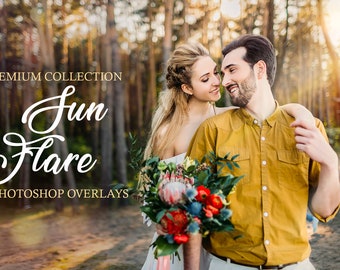 50 Sun Flare Photoshop Overlays: High-Resolution JPGs