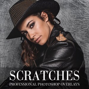 Scratches Photoshop Overlays: Grunge Texture Effect (PNG Digital Download)