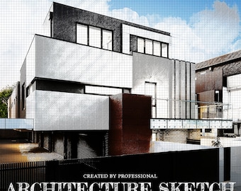 Architecture Sketch Photoshop Actions, Photoshop Actions, Sketch Actions for Photoshop, Architecture Photography, Professional Ps Actions