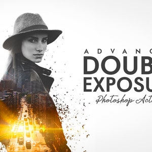 Advanced Double Exposure Photoshop Actions [7 Double Exposure Photoshop Actions,  32 Smoke Photoshop Brushes ]