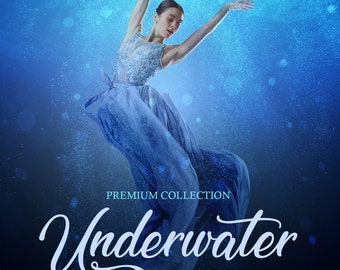 Underwater Photoshop Overlays: 30 PNG Photo Effects (Digital Download)
