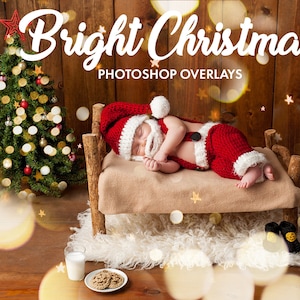 Bright Christmas Photoshop Overlays [Christmas Light Bokeh Overlay, Christmas Bokeh Overlays]