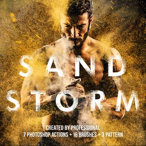 7 Photoshop Actions , Sandstorm Photoshop Action, Photoshop Action Set, Retouching Actions, Sandstorm Action for Photoshop