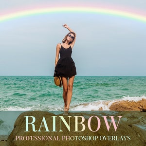 Rainbow Photoshop Overlays,Photo Overlays,Png Effect,Nature Photography Overlays,Digital Overlays,Rainbow Effect Overlays,Landscape Photos