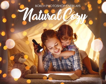 May include: A mother and daughter are reading a book together in a tent-like structure. The scene is lit by string lights, creating a warm and cozy atmosphere. The mother is holding a flashlight, and the daughter is hugging her from behind.