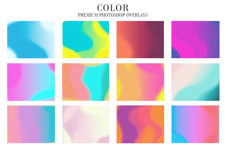 Overlay Color Combinations Color Photoshop Overlays: PNG Photo Effects (digital Overlays) - Etsy ...