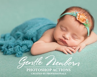 Newborn Photography Photoshop Actions: Gentle Effects (60 Actions)