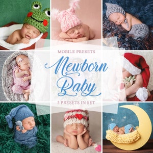 Newborn Baby Lightroom Mobile Presets (5 Presets)