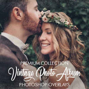 Vintage Photo Album Photoshop Overlays (PNG)