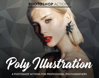 Low Poly Illustration Photoshop Actions: 4 Filters (ATN)