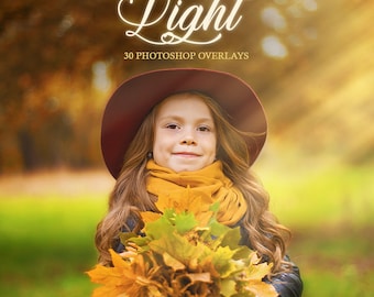 Light Effect Photoshop Overlays: 30 PNG Photo Effects (Digital Download)