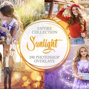 Sunlight Photoshop Overlays: 290 Professional Photo Effects