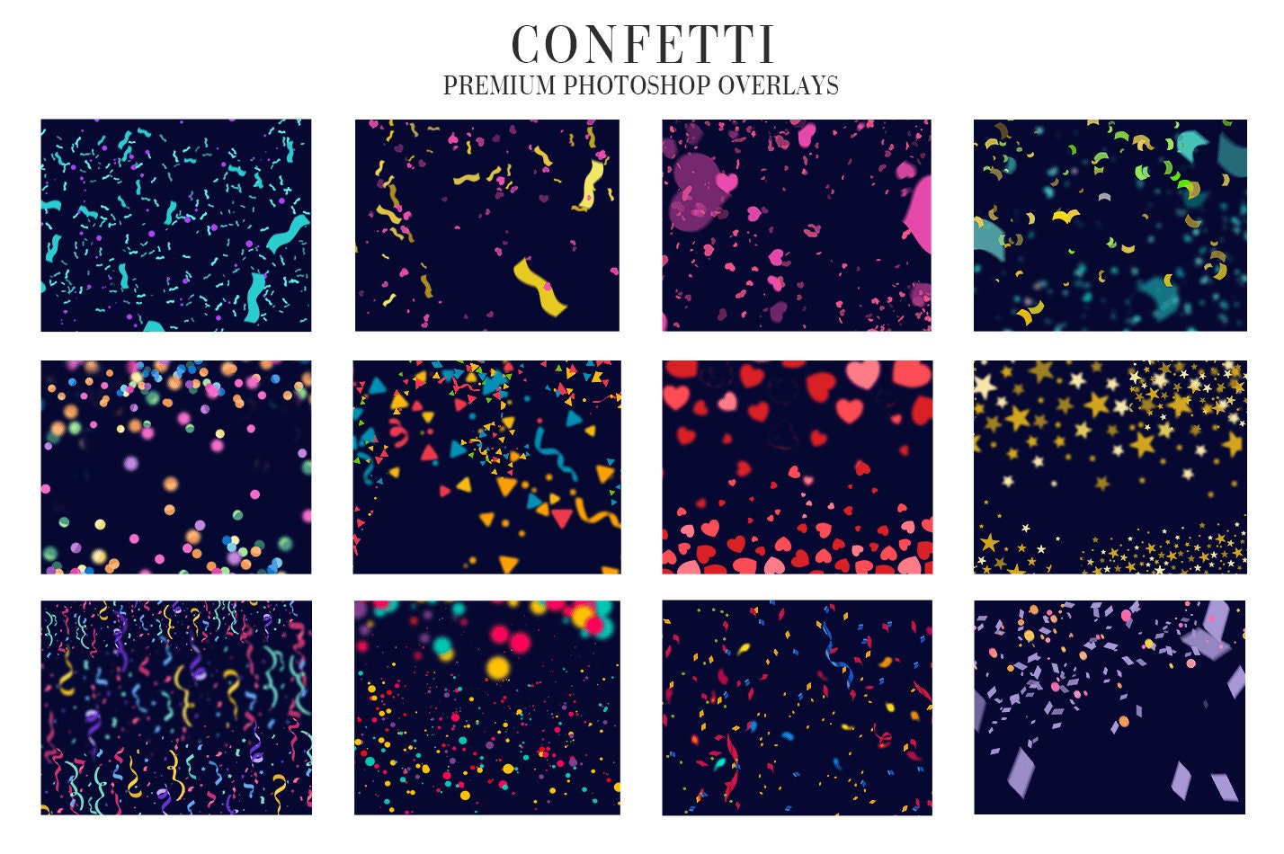 Confetti Overlays,photo Overlays,png Effect,photography