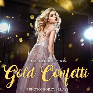 Gold Confetti Photoshop Overlay, Photoshop Overlays, Photo Overlay, Photography Overlays, Digital Overlay, Photography Overlay, PNG Overlays