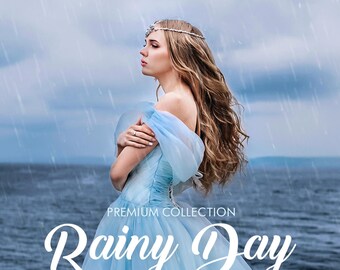 Rain Photoshop Overlays: 30 Rainy Day Effects (Digital Overlay)