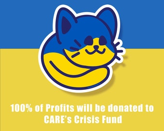 Ukrainian Support Charity Sticker | Vinyl Sticker | Ukraine