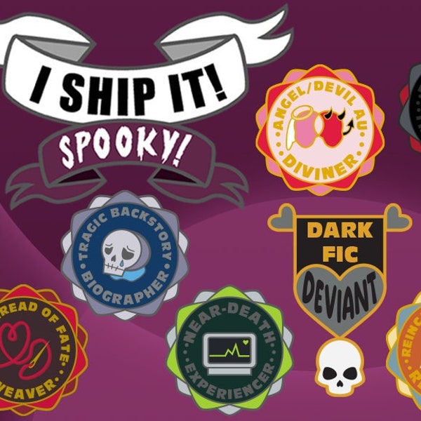 I Ship It! SPOOKY Fanfic Pin Collection (Preorders)