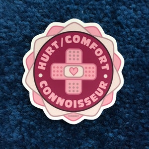 Hurt/Comfort Connoisseur Aufkleber | Ich Versende Es! Fanfische Sammlung