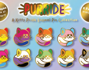 Purride Enamel Pins | Cat Pride Hard Enamel Pins | Original Kitty Kitten