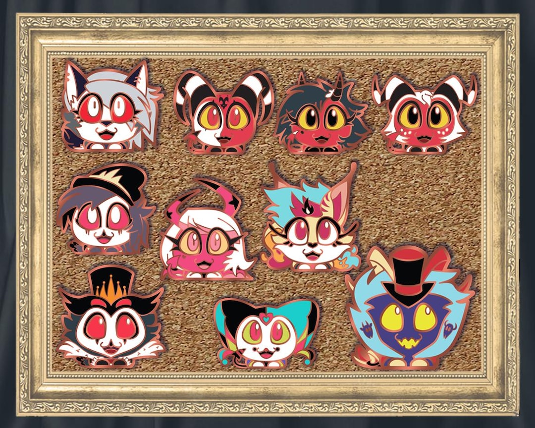 Pin Board Peekers | Hard Enamel Pin | HELLUVA BOSS, Stolas
