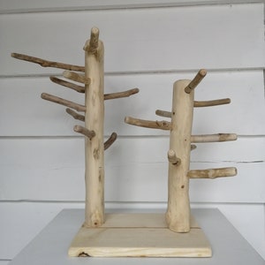 Double driftwood jewelry display for boutique or individual