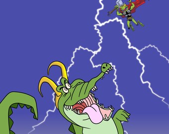 Aligator Loki and Frog Thor | Fan Art Mashup