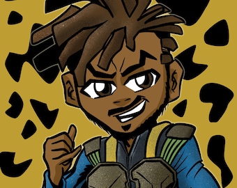 Riley Freeman the Killmonger: Boondocks Marvel Black Panther Parody Fan Art