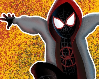 Miles Morales Spider-man Graffiti style Fan Art with Air Jordans