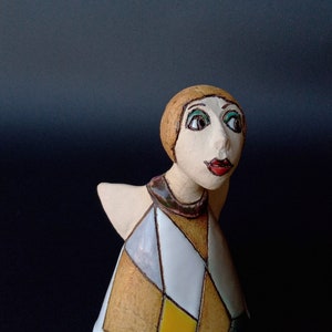 Rzeźba anioła, Rzeźba ręcznie robiona, Rzeźba ceramiczna, Rzeźba nowoczesna, Rzeźba artystyczna, Ceramika ręcznie robiona, Prezent z ceramiki, Dzieło sztuki ceramicznej