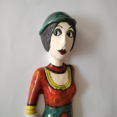 Woman sculpture, Art doll sculpture, Ceramic sculpture, shops 3D wall figure, Modern ceramic, OOAK doll, Wall hanging