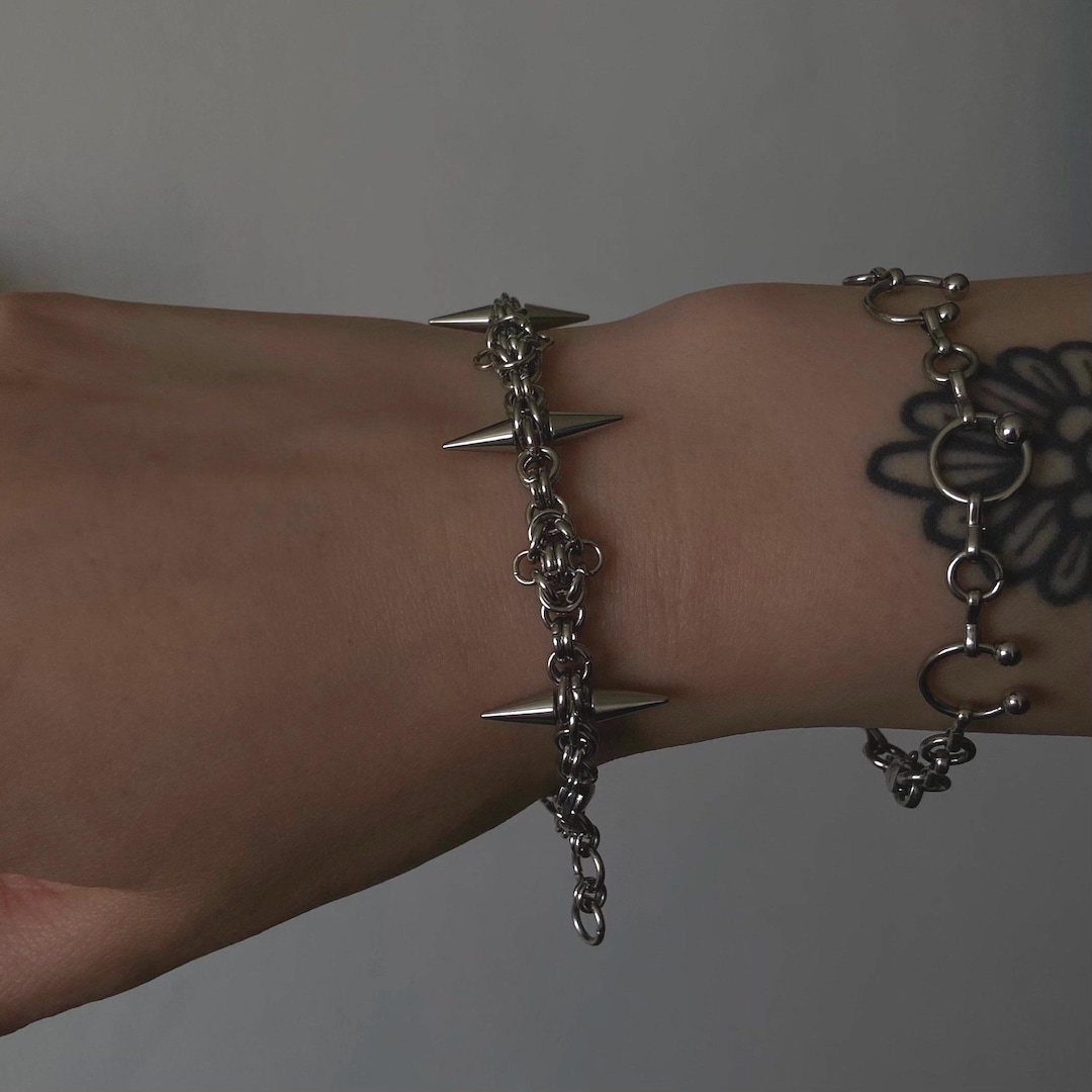 Thorns Bracelet, Spiked Chainmail, Byzantine, Stainless Steel