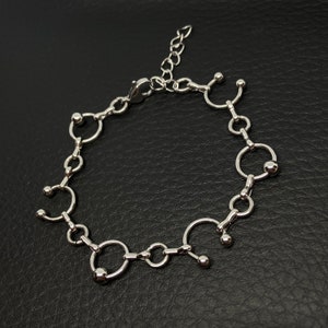 Piercings pulsera acero inoxidable, barra circular, anillo herradura, hecho a mano, gótico, alternativo