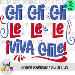 Viva Chile, diseño Svg, Png, Jpg Shirt Design, Silhouette, Cricut, Cut Files.