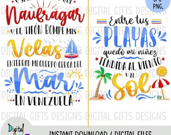 Song lyrics from Venezuela, 2 designs (JPG, PNG, SVG)