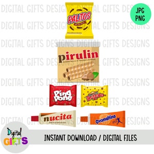 Empaques y logotipos golosinas venezolanas, formatos Jpg y Png.