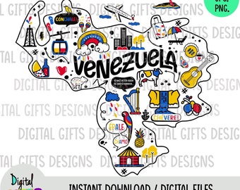 Venezuela Map Images, Svg design, Png, Jpg Design, Silhouette, Cricut, Cut Files.