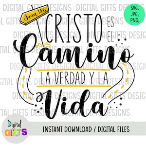 Christ is the way. Design Svg, Png, Jpg Shirt Design, Silhouette, Cricut, Cut Files.