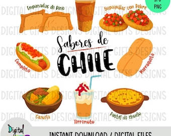 Flavors of Chile, Svg, Png, Jpg formats.