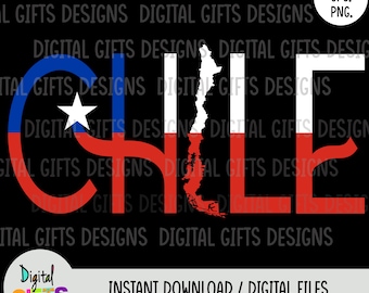 Chile, Svg design, Png, Jpg Shirt Design, Silhouette, Cricut, Cut Files.