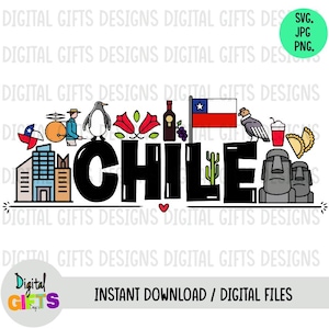 Ikony Chile, projekt Svg, PNG, Jpg.