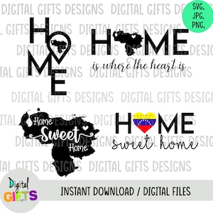 Home sweet home Venezuela, Home Sweet Home (4 designs) JPG, PNG, SVG