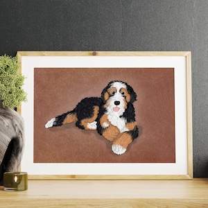 Custom dog portrait, Loss of Loved, Christmas gift, Cheer up gift, Pet portrait, custom caricature, Pet Loss Gift, Pet memorial, dog mom image 3
