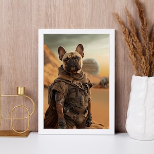 Paul Atreides dog portrait, Muad'Dib on Arrakis, Dune poster pet portrait, Timothee Chalamet cat portrait, Cheer up gift, Pet memorial