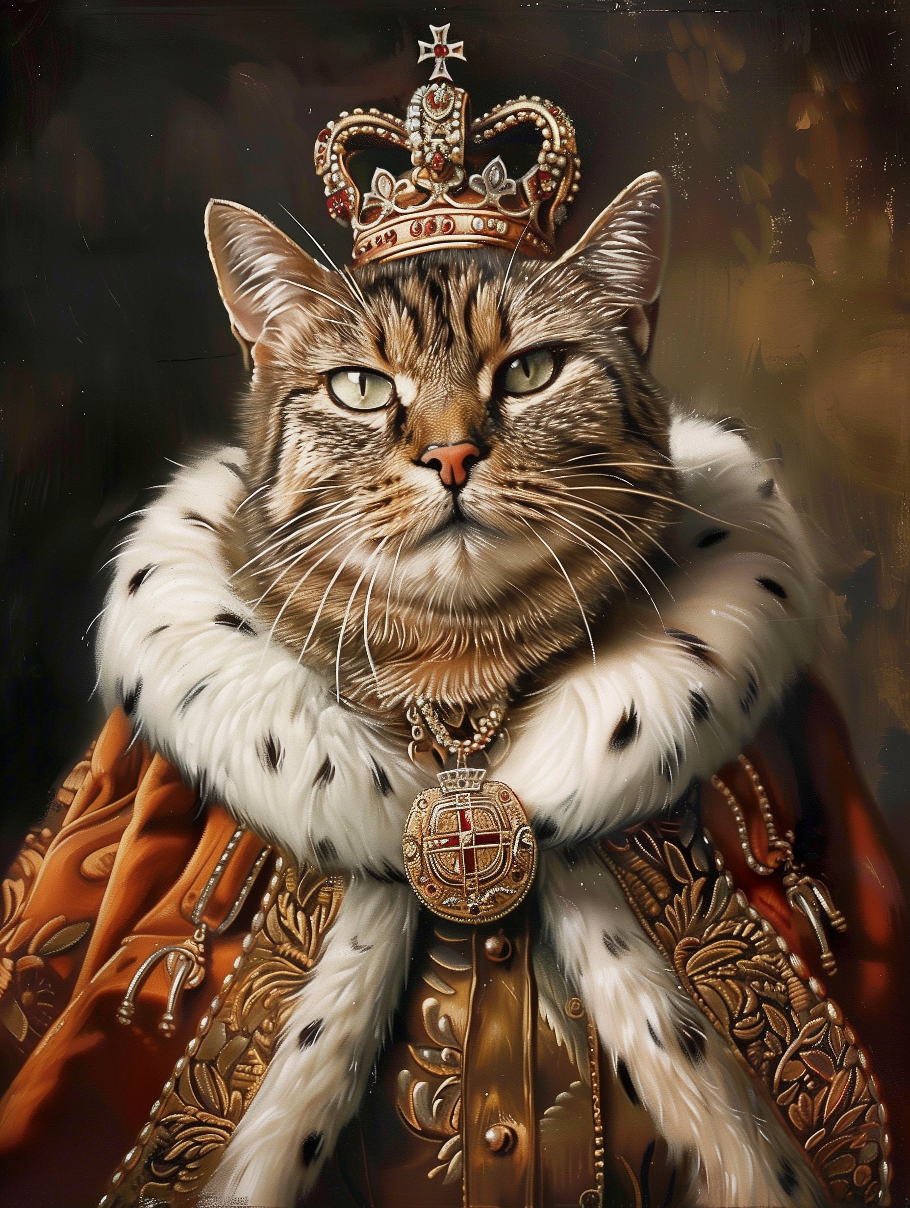 Custom Royal Pet Portrait: Renaissance King or Queen (digital Download ...