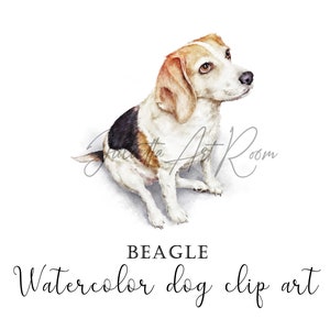Beagle Aquarell Clipart mit transparentem Hintergrund, Beagle Porträt png, DIY Porträt, Beagle Welpe, verloren von geliebt, Hund Clipart