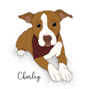 Custom dog portrait, Loss of Loved, Christmas gift, Cheer up gift, Pet portrait, custom caricature, Pet Loss Gift, Pet memorial, dog mom image 4