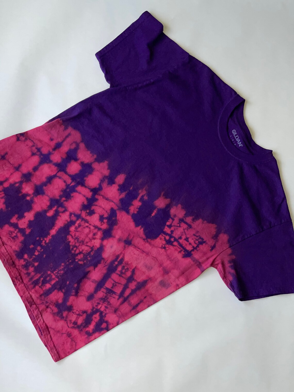 Dark Purple Reverse Tie Dye Bleached/Acid wash T-shirt | Etsy
